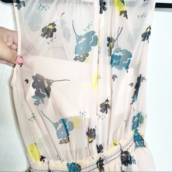 Self-Portrait Pink Asymmetric Graphic Floral-Print Dress Size 6 - Picture 3 of 10